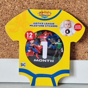 Brand-New DC Justice League Baby Milestone Stickers Baby Shower Gift NWT